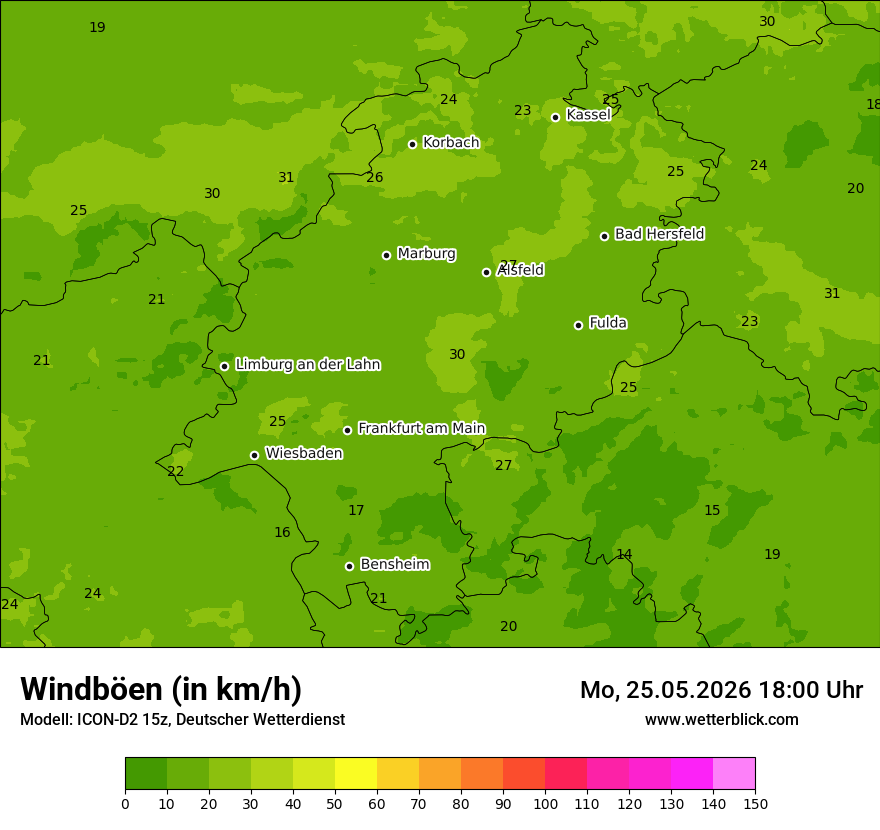 Maximale Windböen