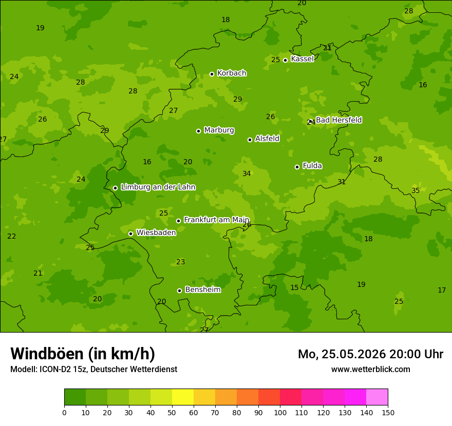 Maximale Windböen