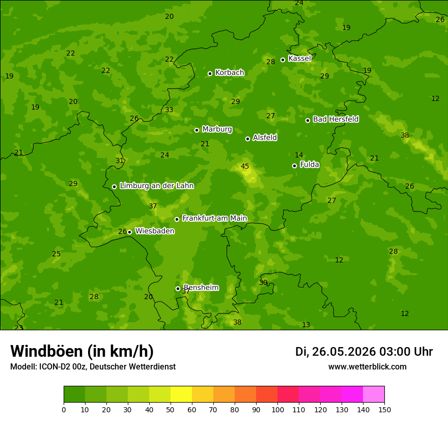 Maximale Windböen
