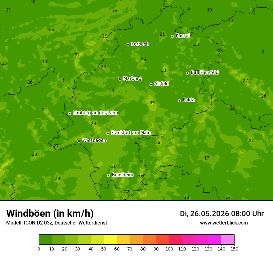 Maximale Windböen