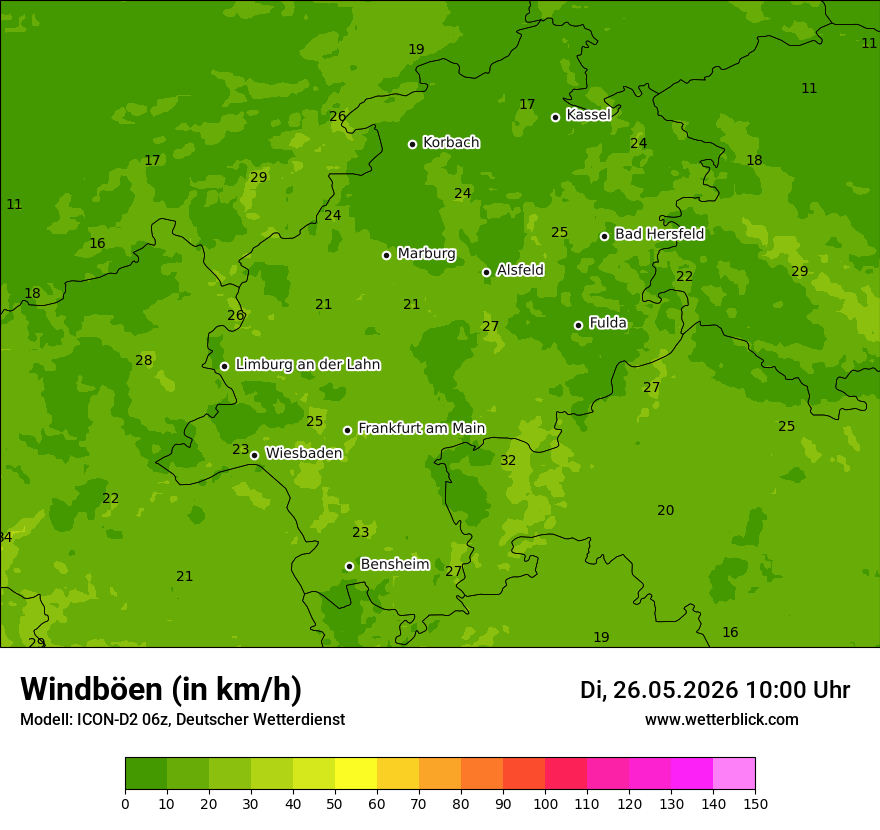 Maximale Windböen