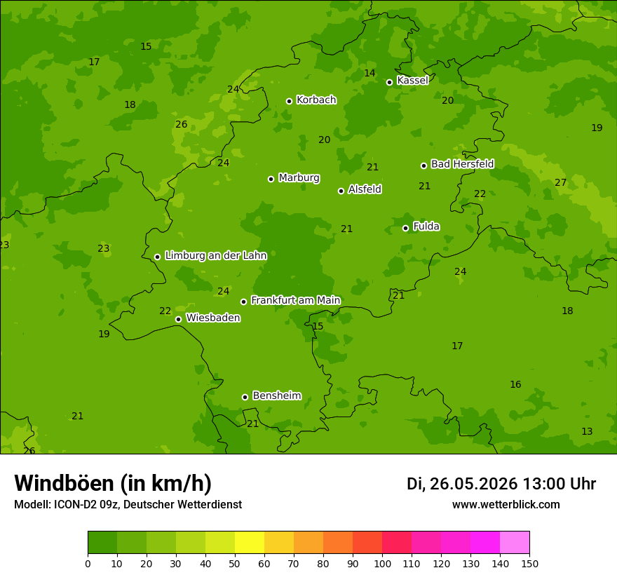 Maximale Windböen