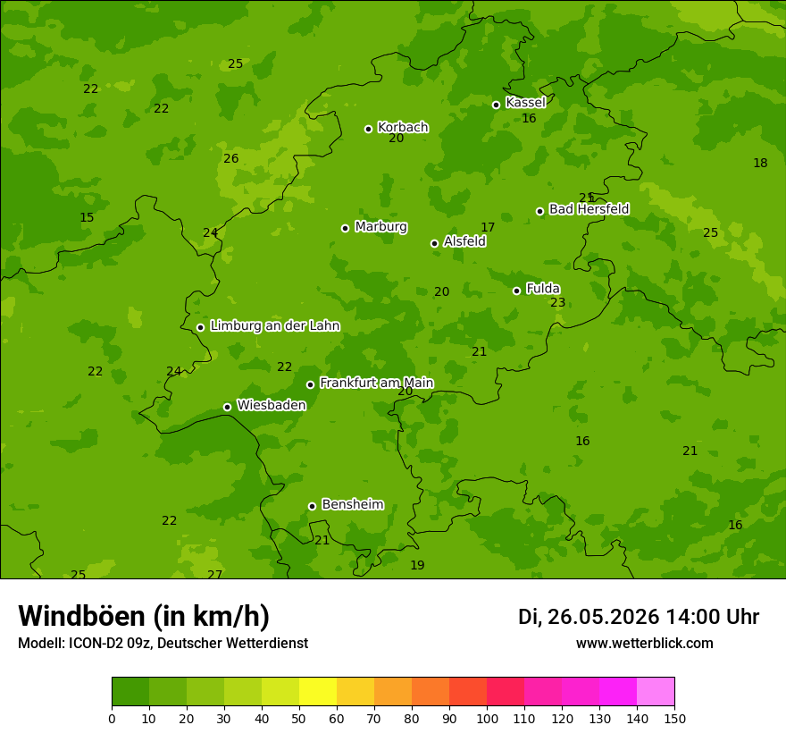 Maximale Windböen