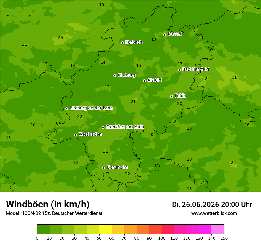 Maximale Windböen
