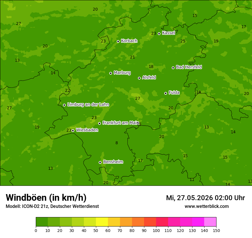 Maximale Windböen