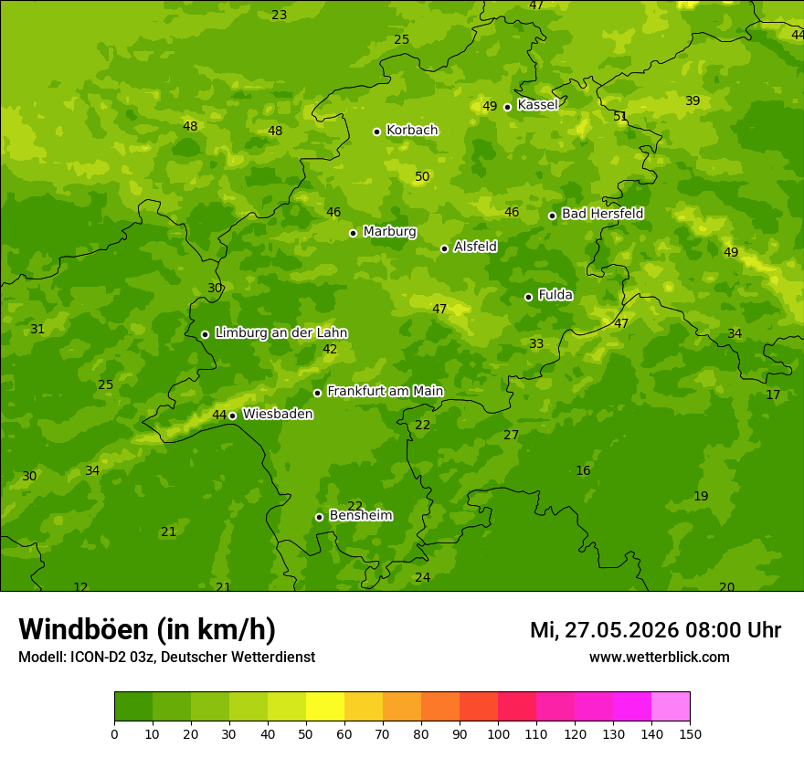 Maximale Windböen