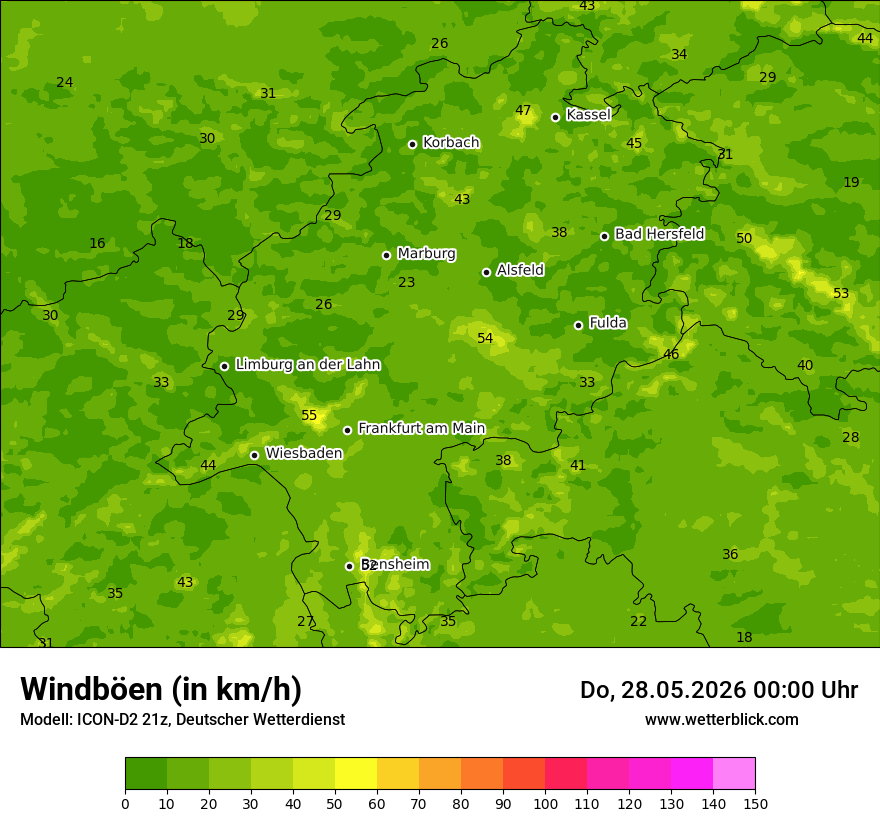 Maximale Windböen