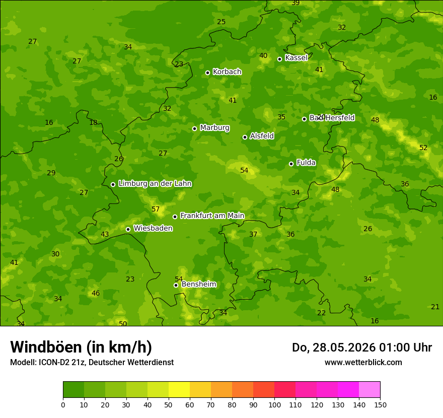 Maximale Windböen