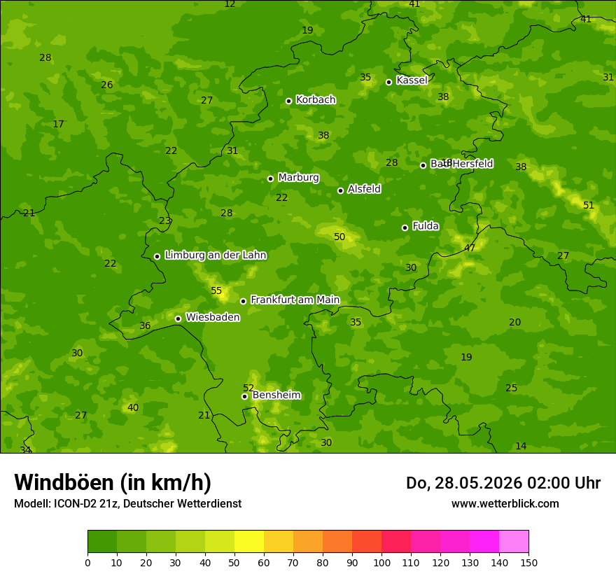 Maximale Windböen