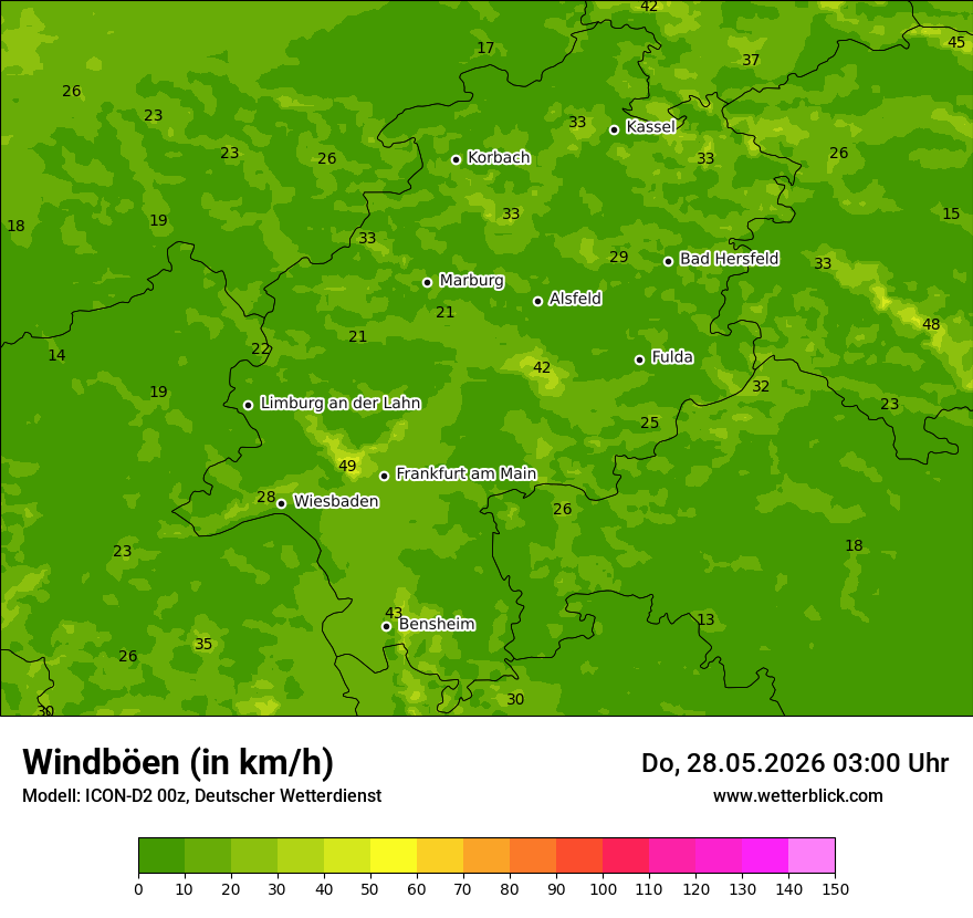 Maximale Windböen
