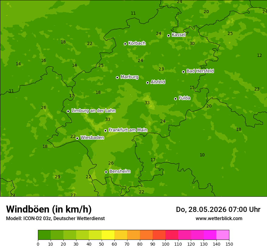 Maximale Windböen