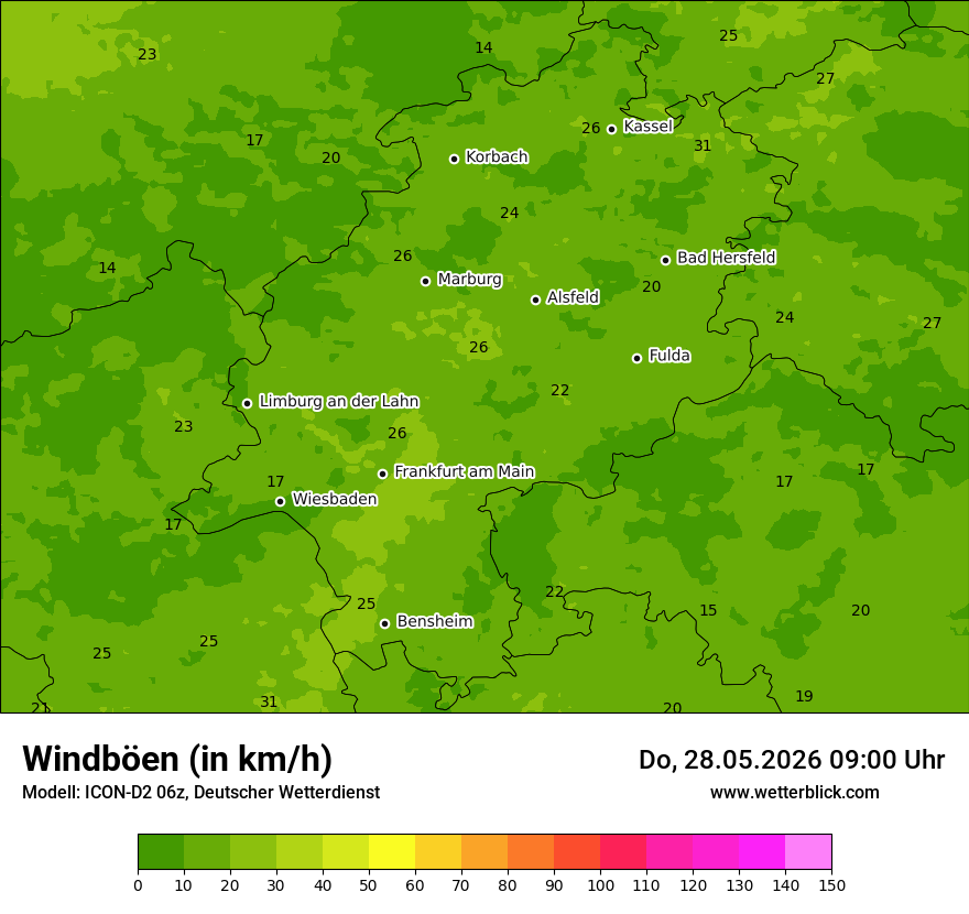 Maximale Windböen