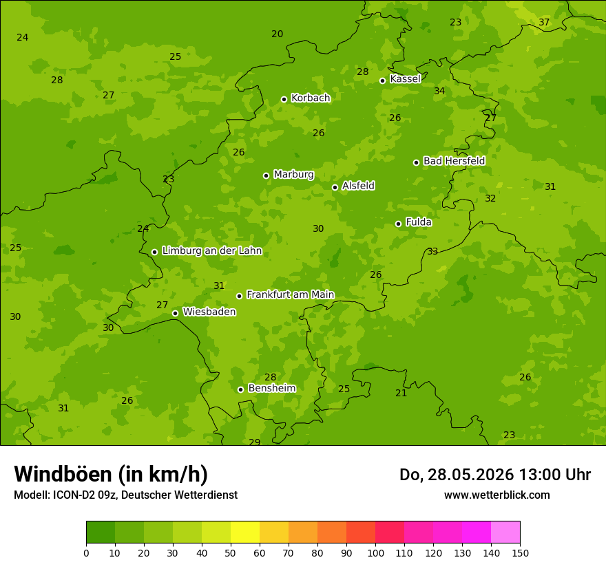Maximale Windböen