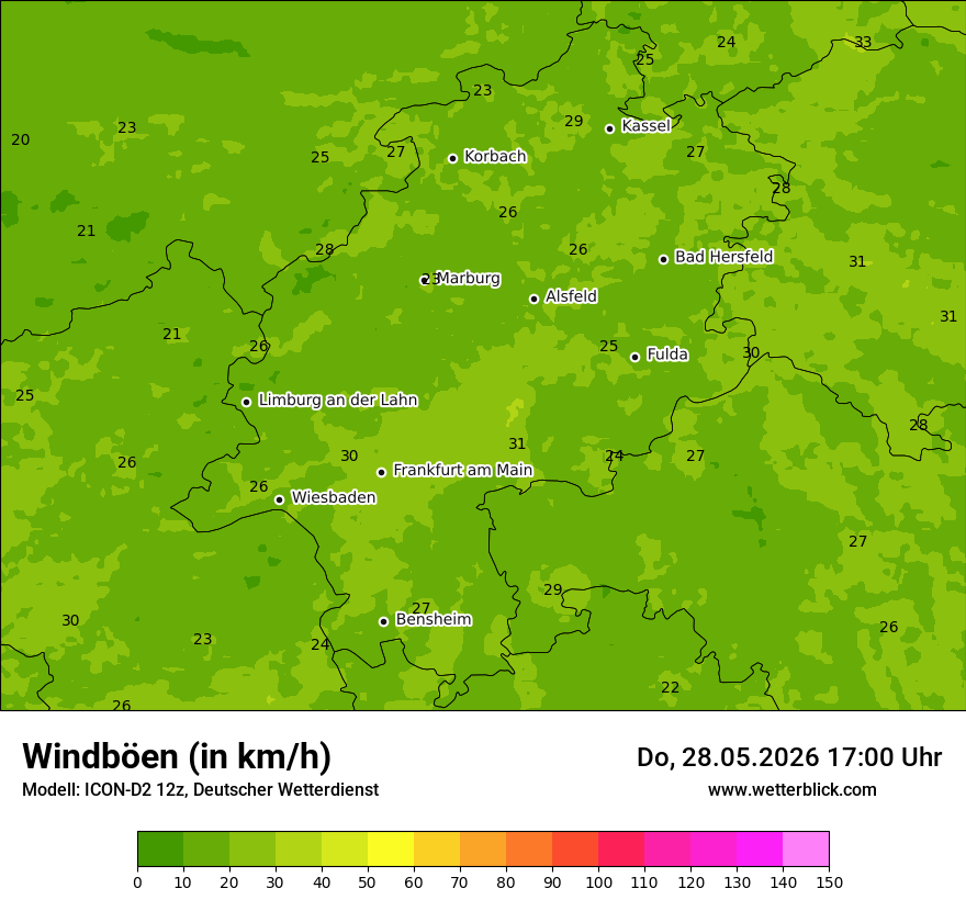Maximale Windböen