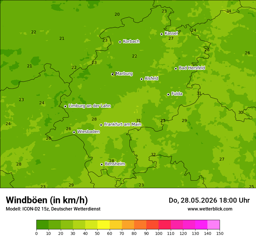 Maximale Windböen