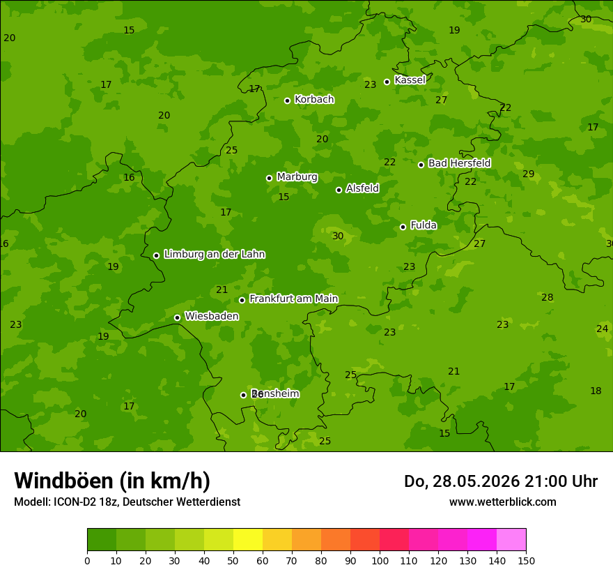 Maximale Windböen