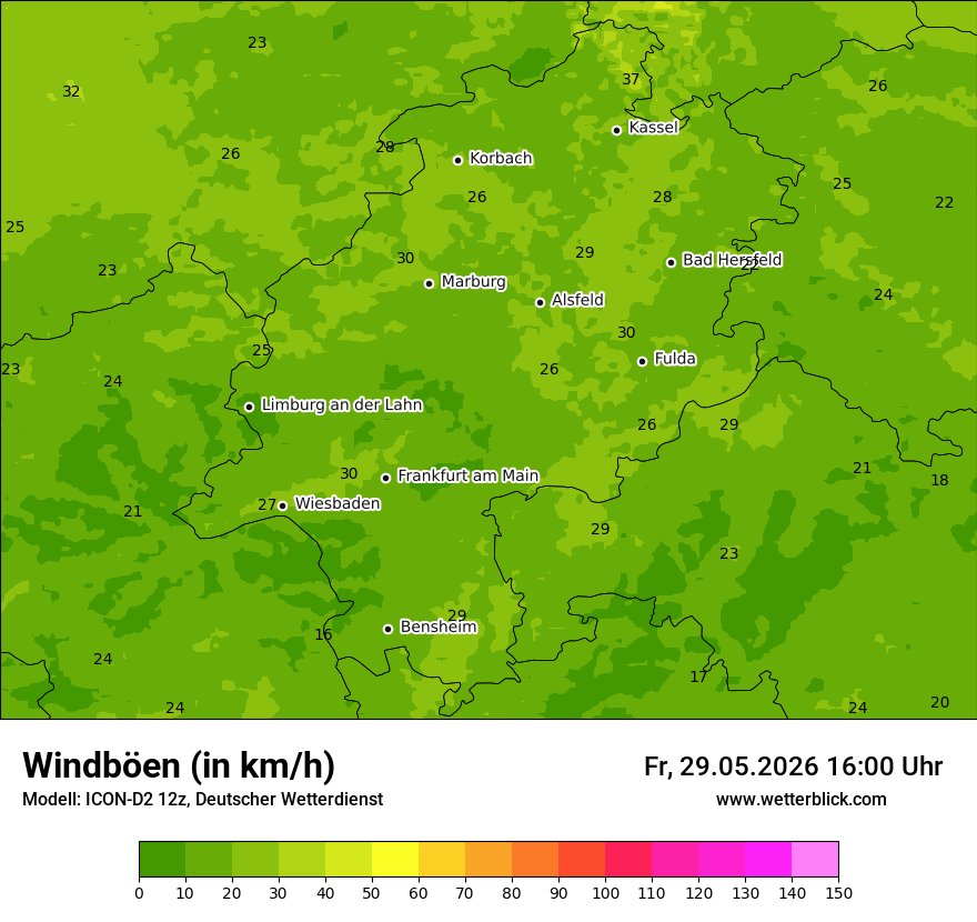 Maximale Windböen