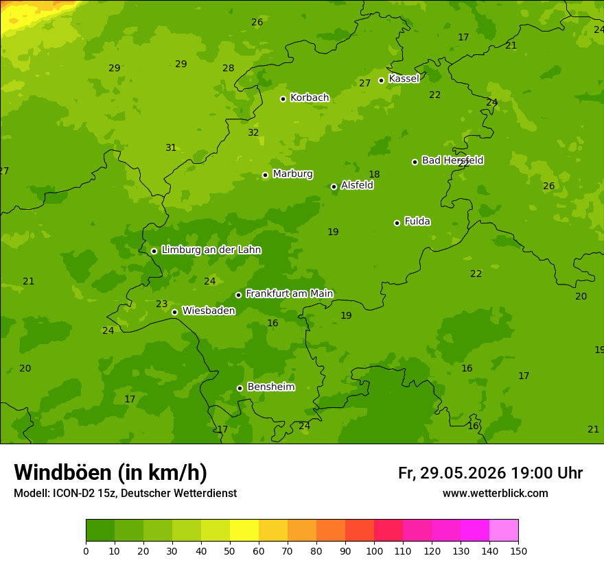 Maximale Windböen