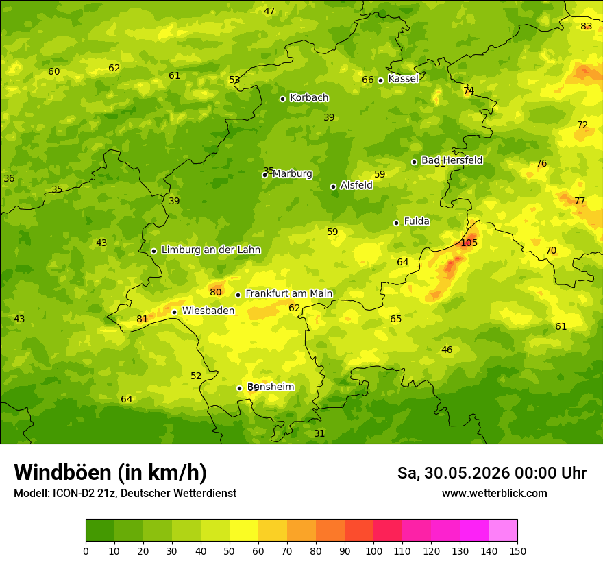 Maximale Windböen