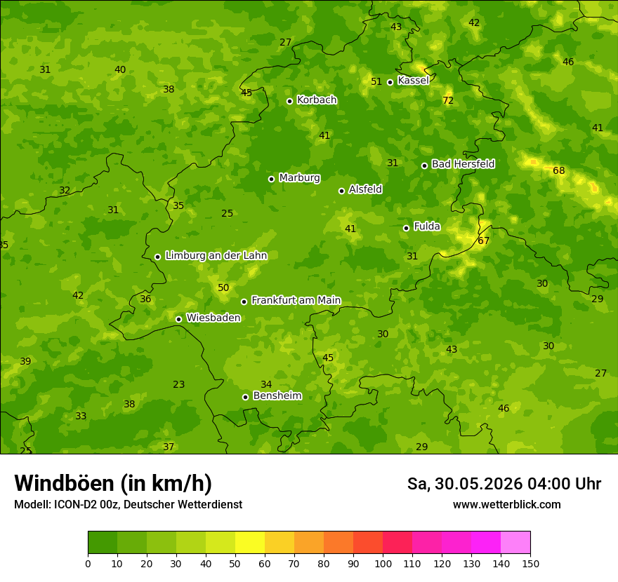 Maximale Windböen
