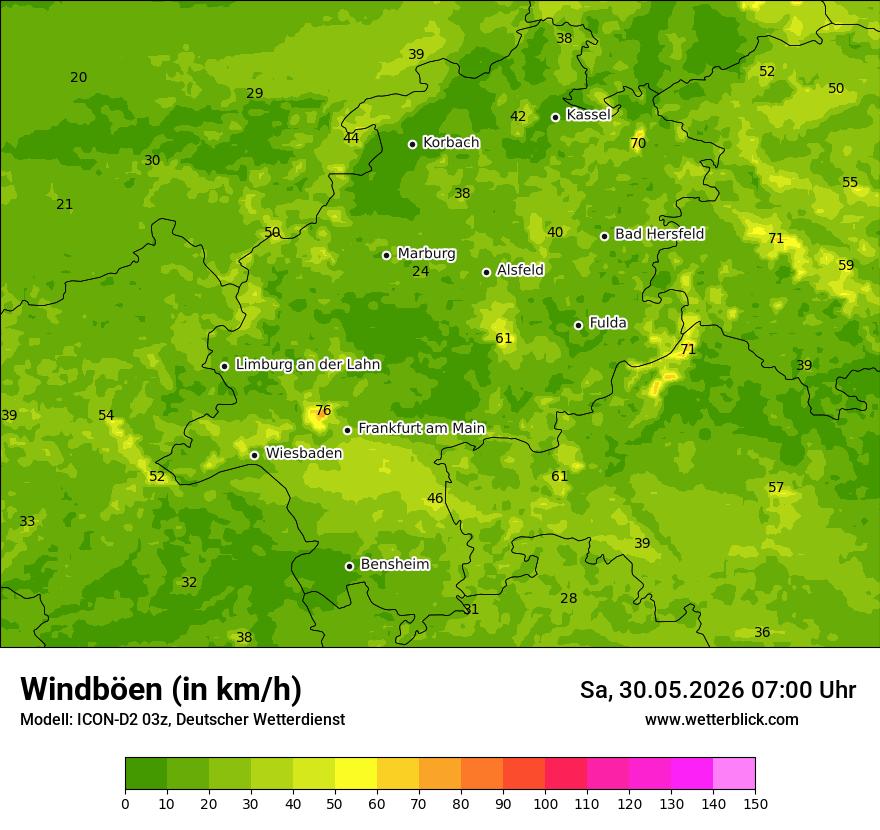 Maximale Windböen