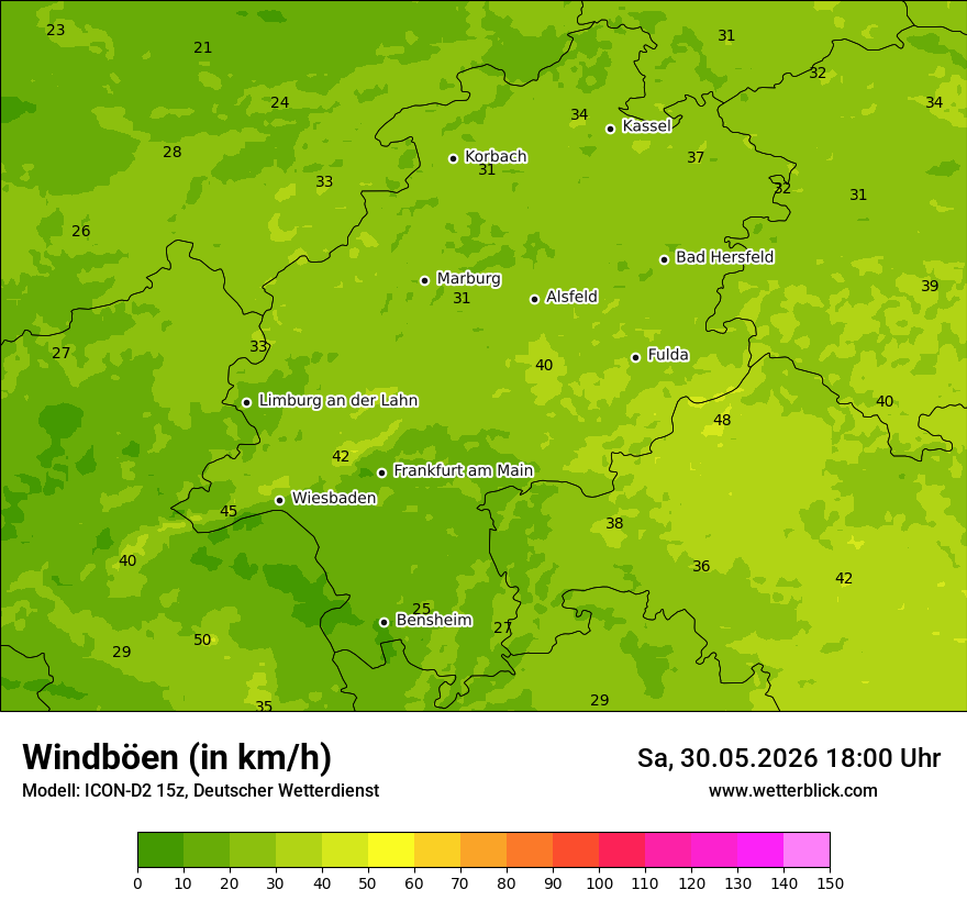 Maximale Windböen