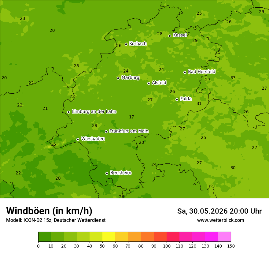 Maximale Windböen