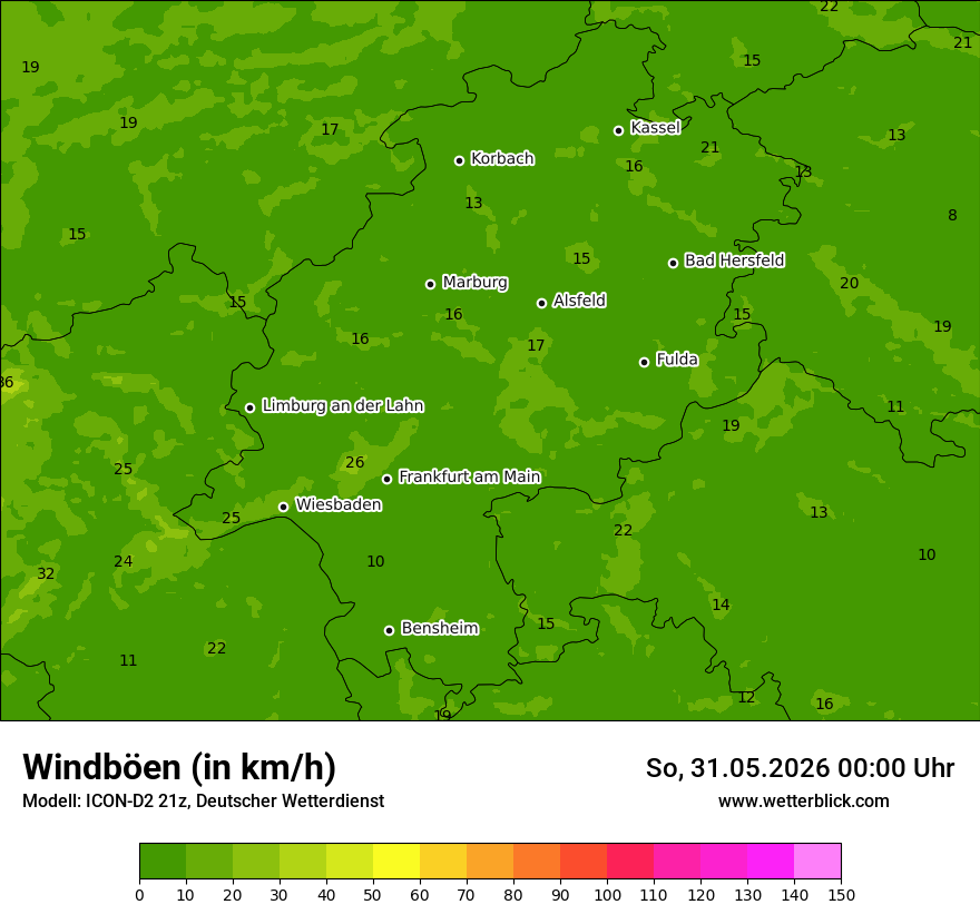 Maximale Windböen