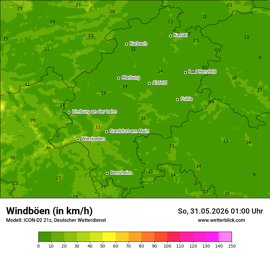Maximale Windböen