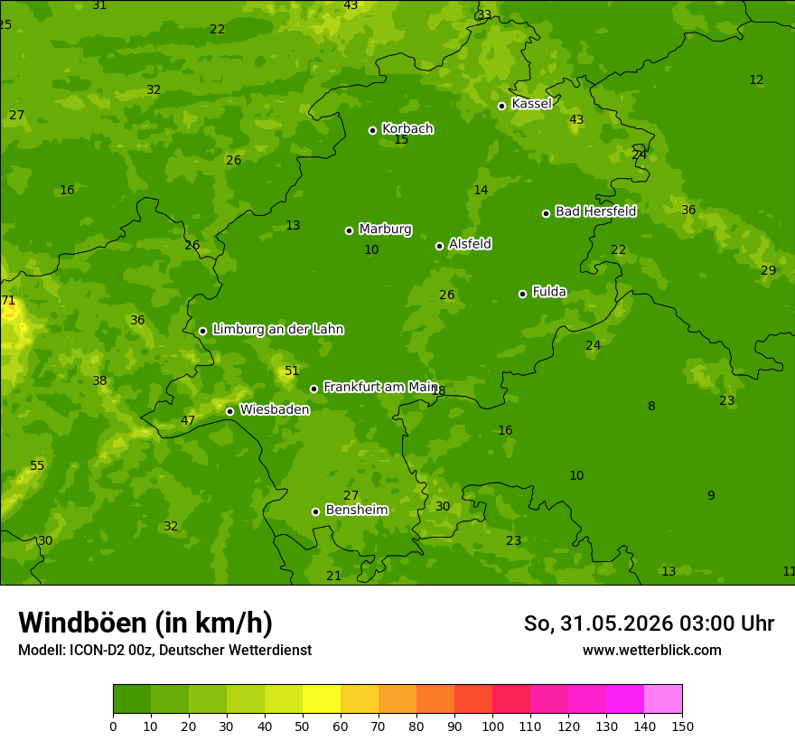 Maximale Windböen
