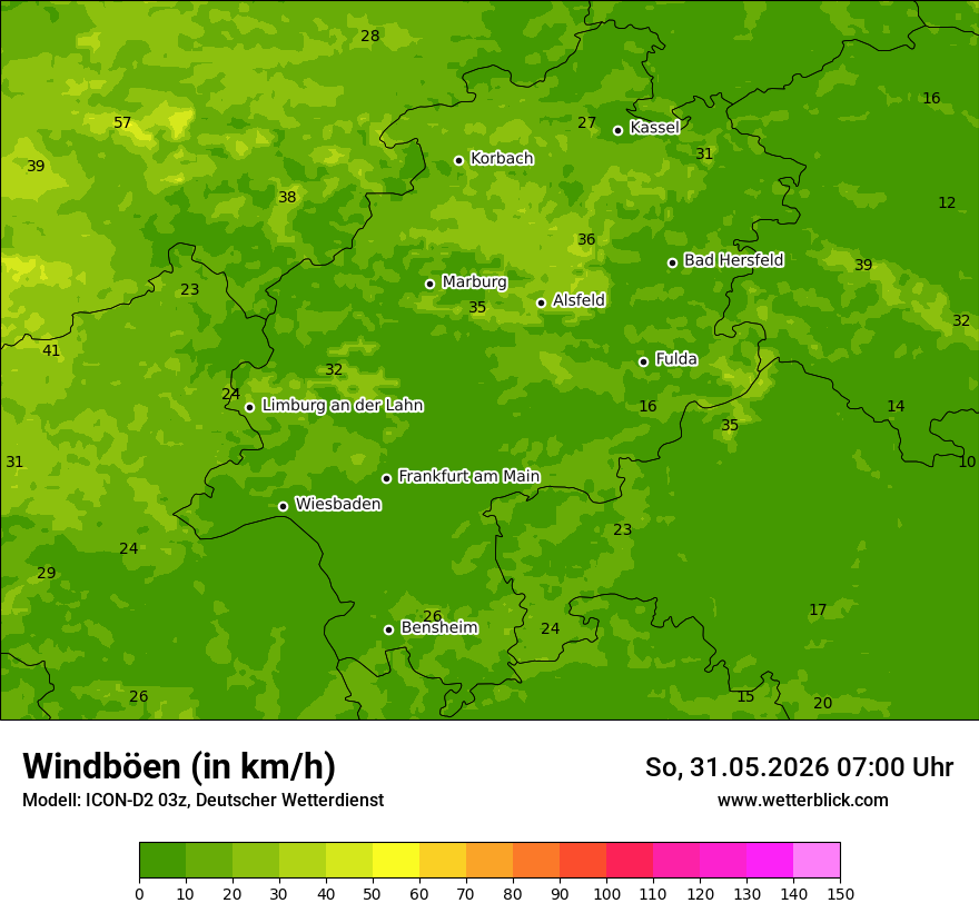 Maximale Windböen