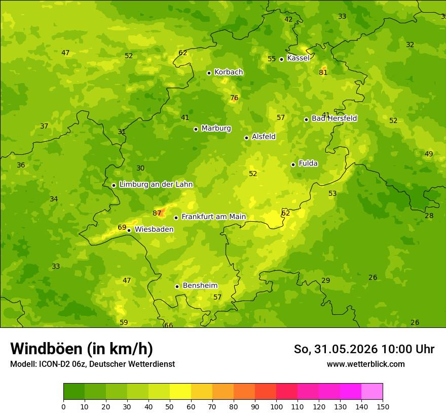 Maximale Windböen