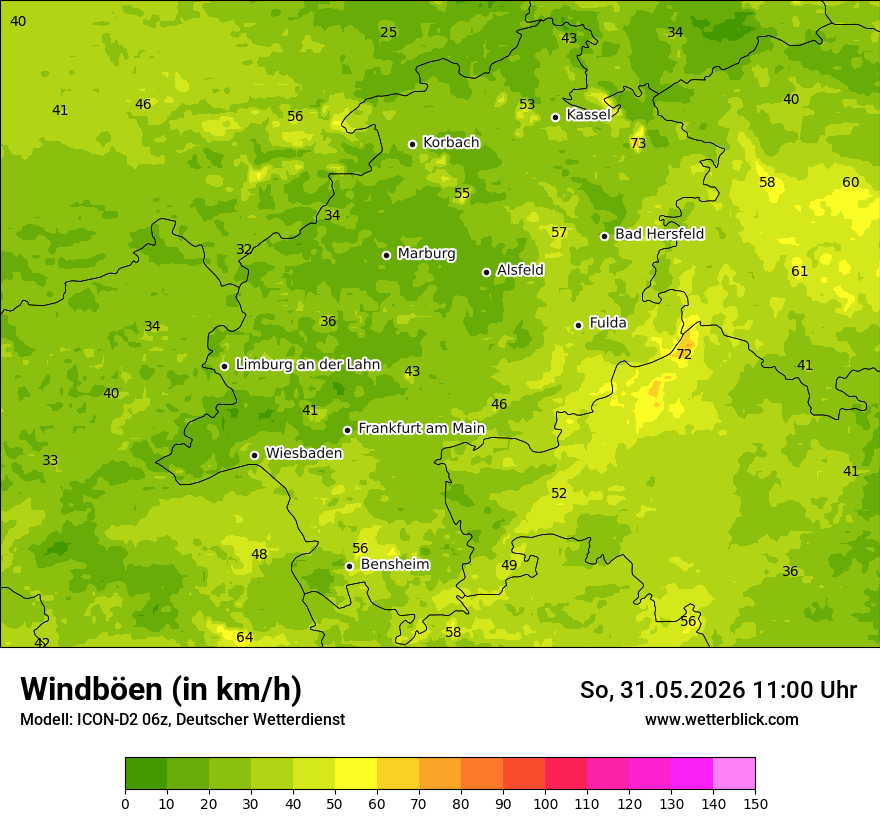 Maximale Windböen