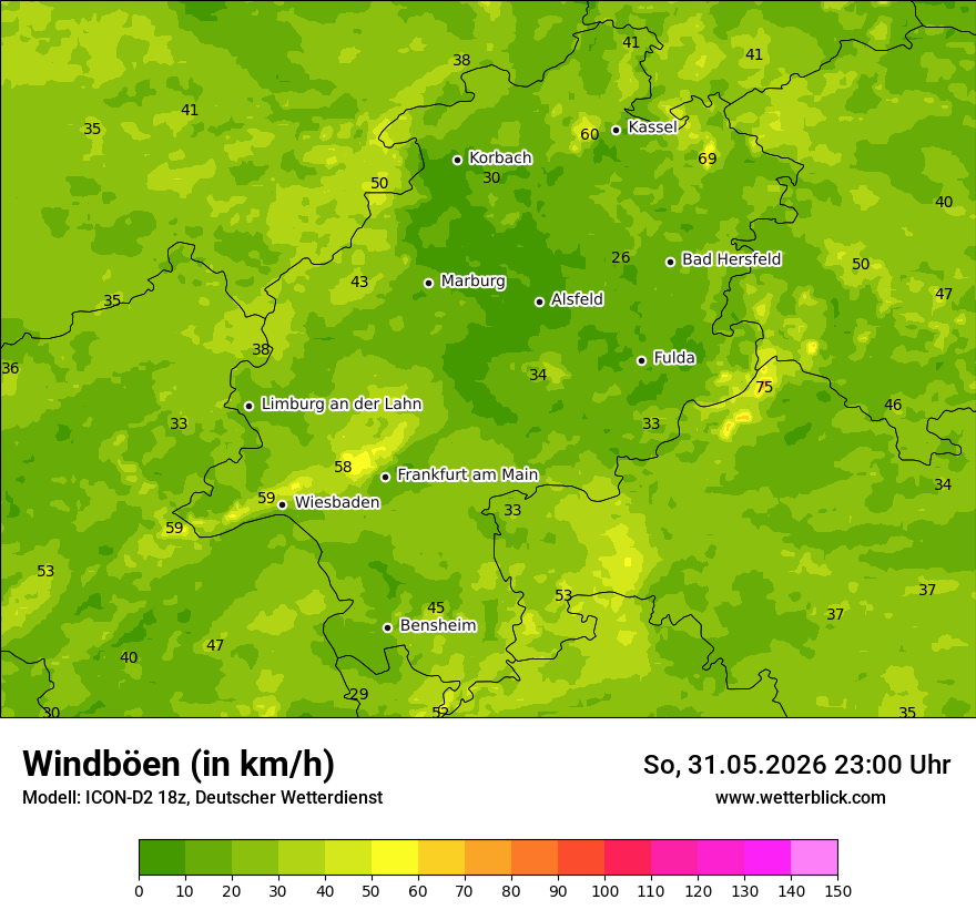 Maximale Windböen