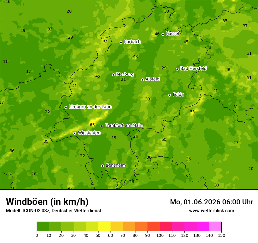 Maximale Windböen