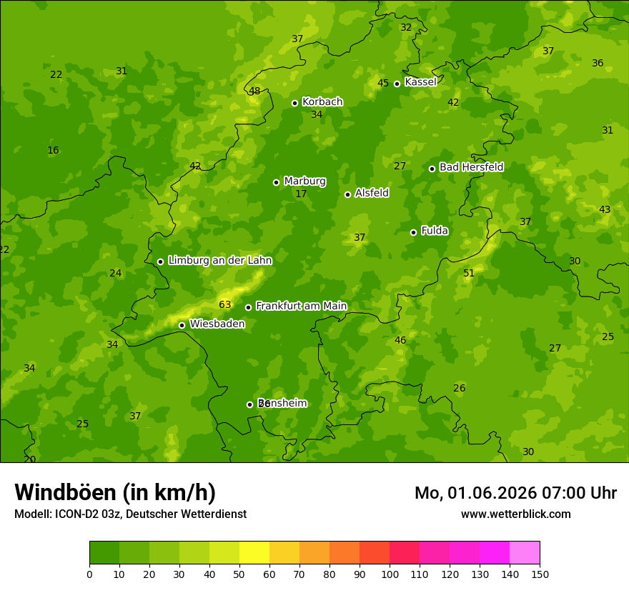 Maximale Windböen