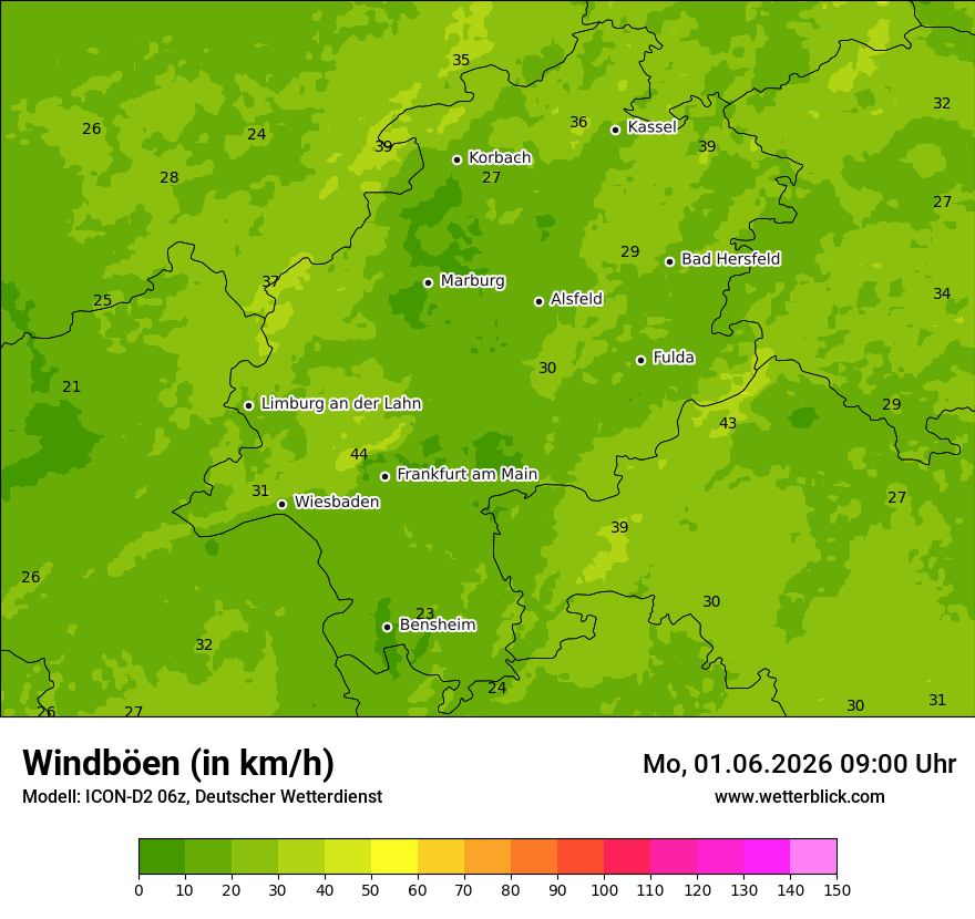 Maximale Windböen