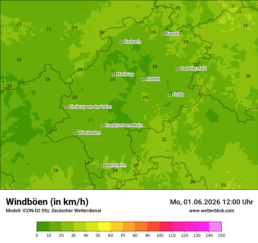 Maximale Windböen