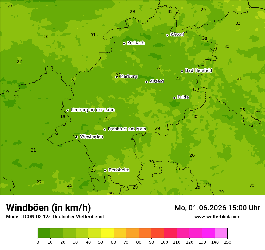 Maximale Windböen
