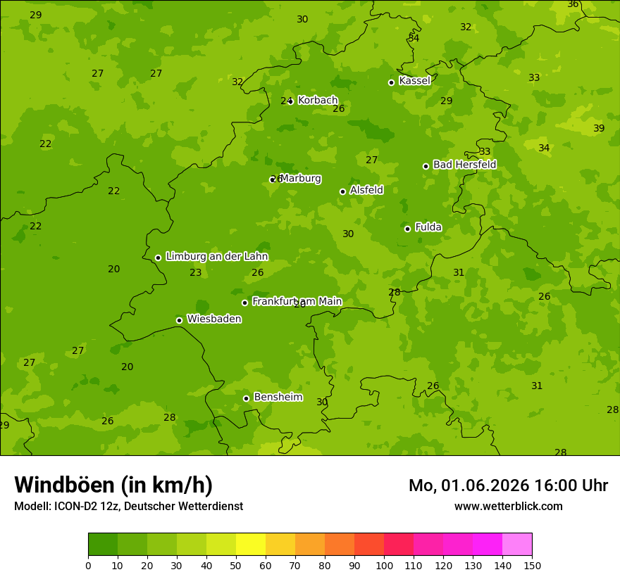 Maximale Windböen