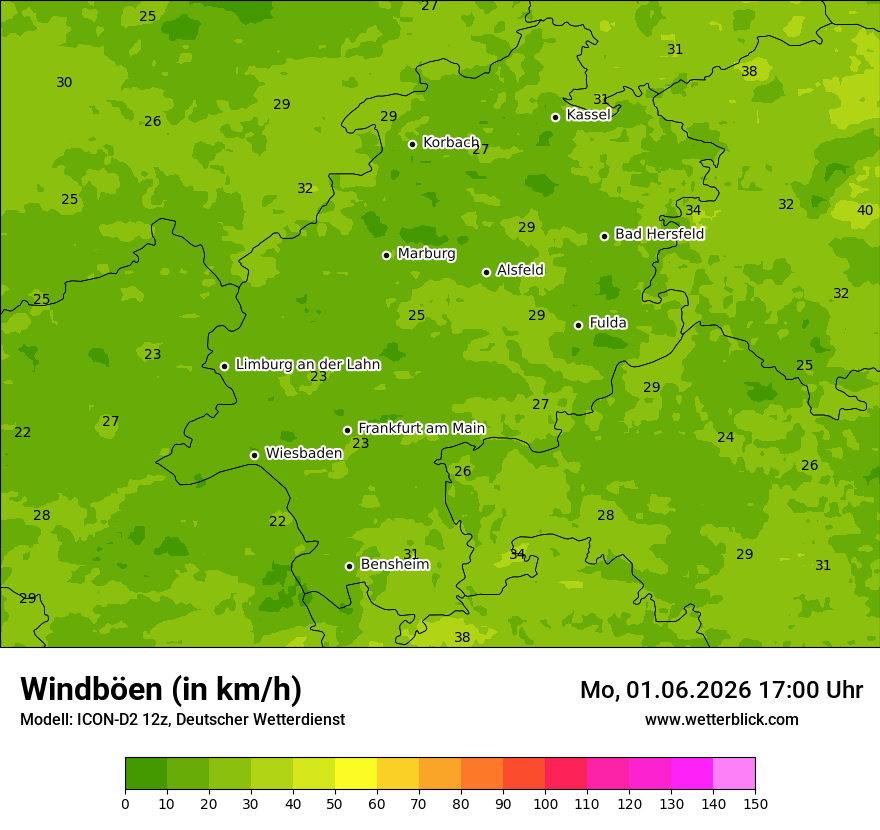 Maximale Windböen
