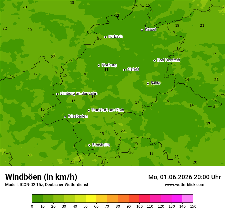 Maximale Windböen