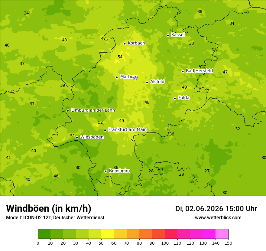 Maximale Windböen