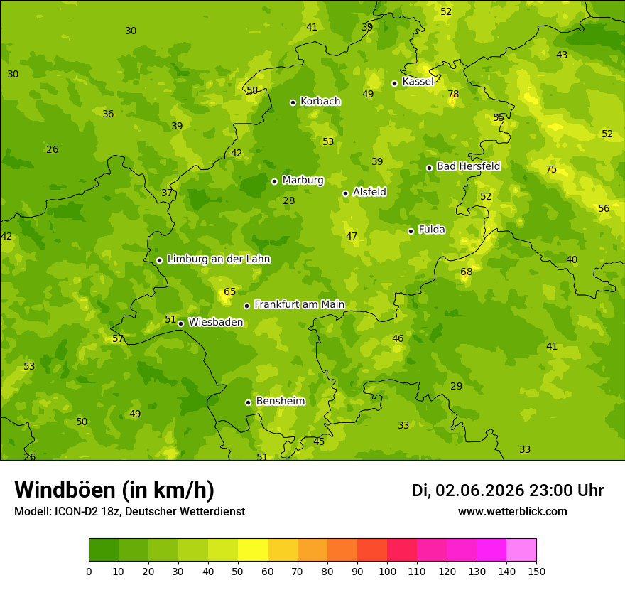 Maximale Windböen