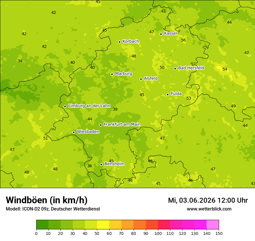 Maximale Windböen