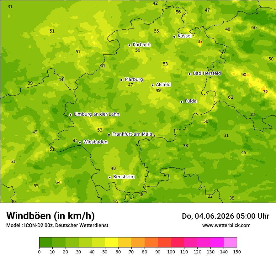 Maximale Windböen
