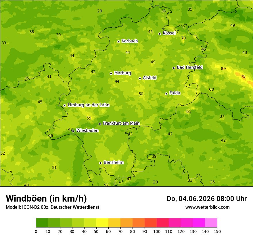 Maximale Windböen