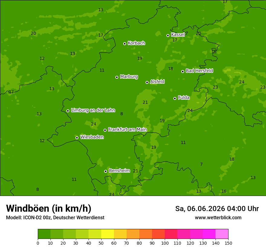 Maximale Windböen