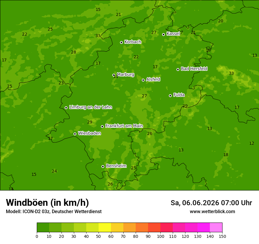 Maximale Windböen