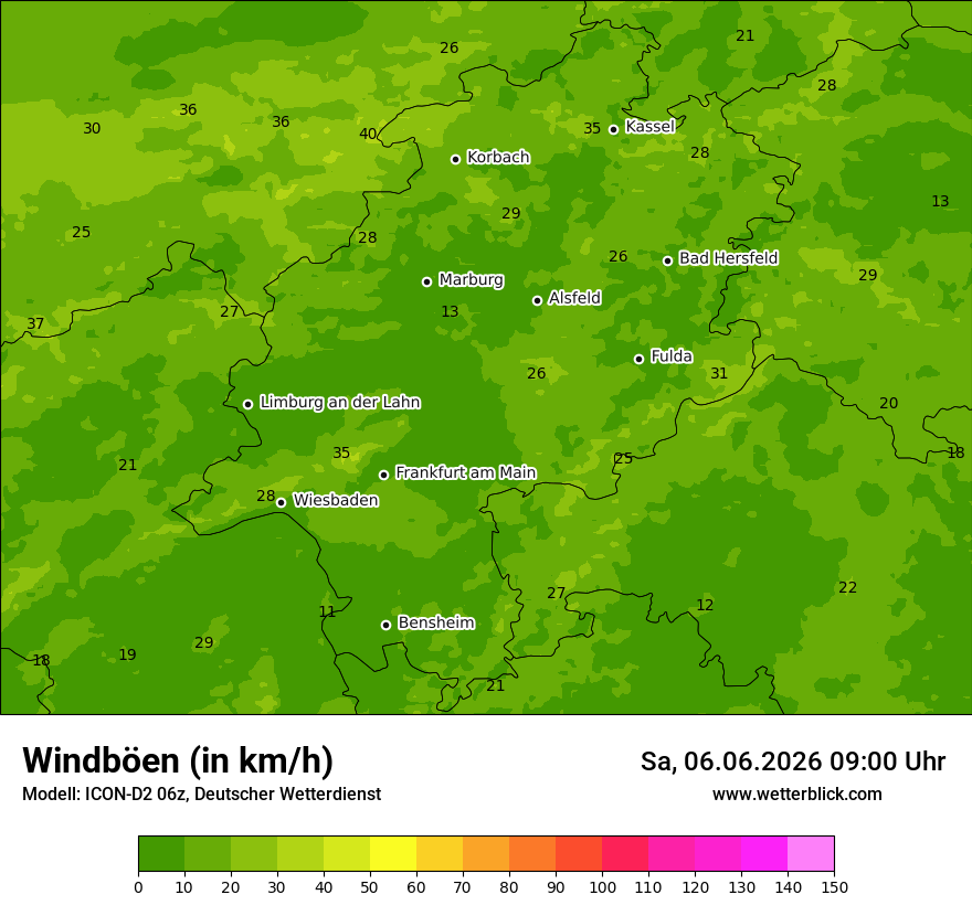 Maximale Windböen